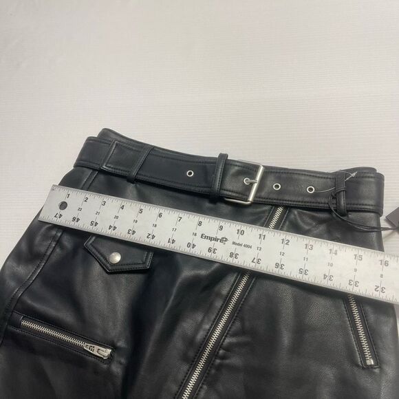 NWT Blank NYC Black Faux Leather Moto Skirt Size 27 New - Picture 8 of 11